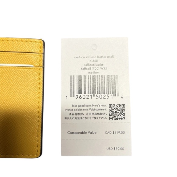 Kate Spade Daffodil Madison Small Slim Card Holder - Picture 2 of 8